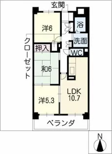 サーナ野並【10階】の間取り