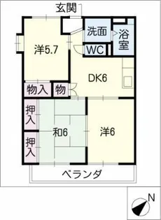 カームリー新海【4階】の間取り