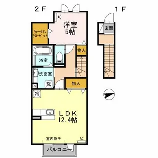 エムグランデ A棟【2階】の間取り