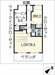 ベルヴェデーレ【303号室】の間取り