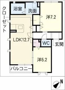 ファミーユ森岡 A棟【2階】の間取り
