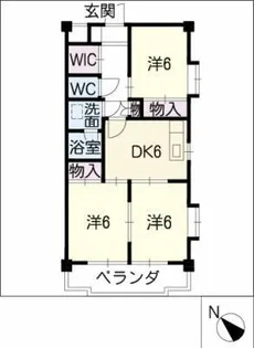 アルカディア知多【4階】の間取り