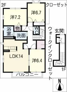 エクレール五軒家【2階】の間取り
