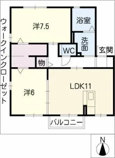 リヴェールC【1階】の間取り