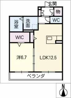 エクラージュ黒田【3階】の間取り