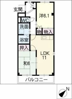 アズールN【1階】の間取り