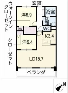 AXIS HEIWAGAOKA【4階】の間取り