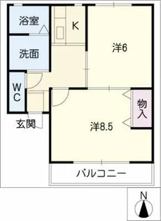 カルム森本【2階】の間取り