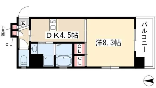 Grand E’terna名古屋鶴舞【5階】の間取り