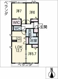 ルミエールベレオ【3階】の間取り