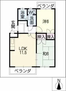 丹羽ハイツ【3階】の間取り