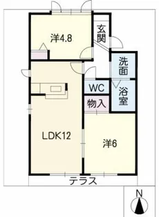 ウィンダミアA【1階】の間取り