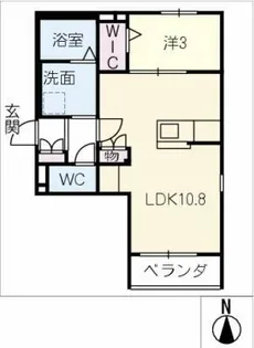 AJ.HIGASHIYAMA【3階】の間取り