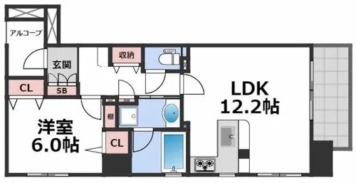 アーデン上本町【4階】の間取り