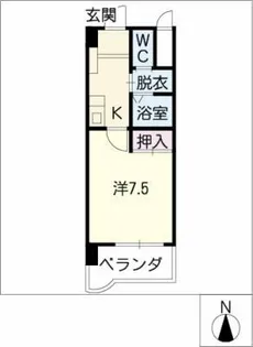 SIDE WING 401【6階】の間取り
