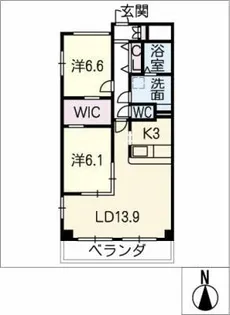 アクアフィールド【3階】の間取り