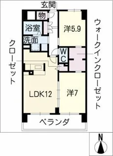 エスペランサ葉池【7階】の間取り
