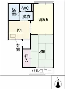 シャトーNORI【1階】の間取り