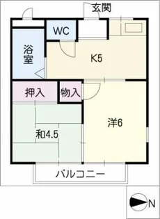 ジュネス千代田【2階】の間取り