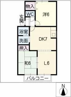 ニュー三軒家 東館【2階】の間取り