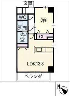 コントレイルりんくう常滑【1階】の間取り