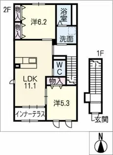 コンフォート ティア【2階】の間取り