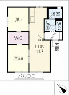 ひまわりA棟【1階】の間取り