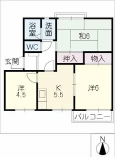 グレイシャスC【2階】の間取り