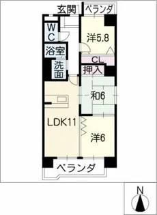 グランドコート88【2階】の間取り