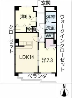 サン・ウィング【2階】の間取り