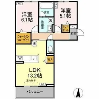 Collab 北宿【3階】の間取り