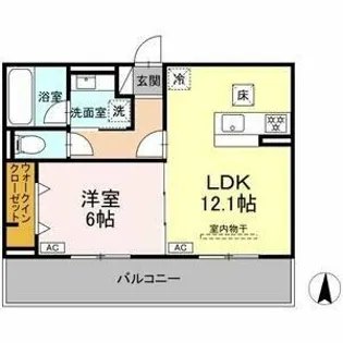 Collab 北宿【1階】の間取り