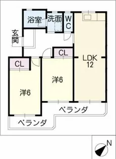 マンション布友【3階】の間取り