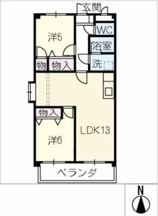 エクセリ-稲垣【1階】の間取り