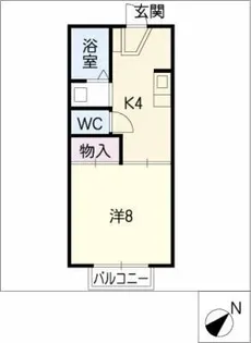 コートビレッジ小木田【1階】の間取り