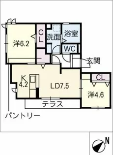 スミーベル【1階】の間取り
