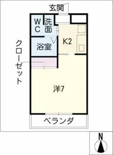 サンライズ橋良【2階】の間取り