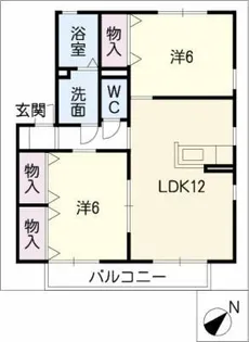 ウッドベル【2階】の間取り