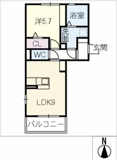 gutta【3階】の間取り