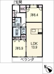 オーパスワン【1階】の間取り