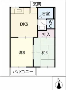タウニー梶野【2階】の間取り