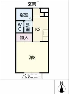 ヴェルデみゆき【2階】の間取り