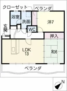 リバービレッジ椎木【3階】の間取り