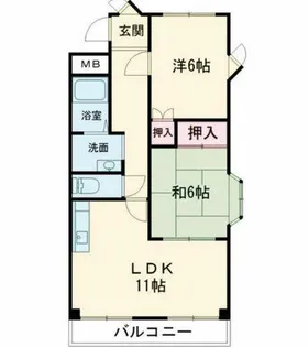 ヴィラパストラル【205号室】の間取り