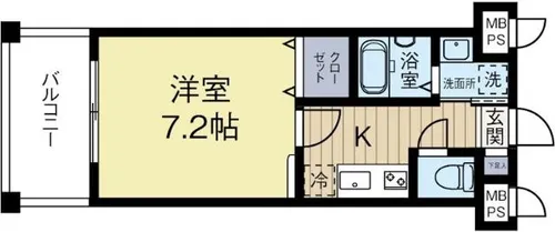 レジディア博多2【3階】の間取り