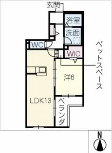 メゾンドゥラミティエ【2階】の間取り