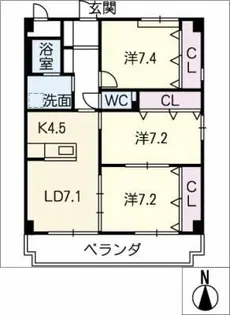 エトワール・ミツワ【2階】の間取り