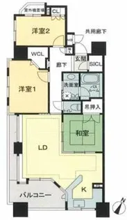 ベレーサ星ヶ丘【6階】の間取り