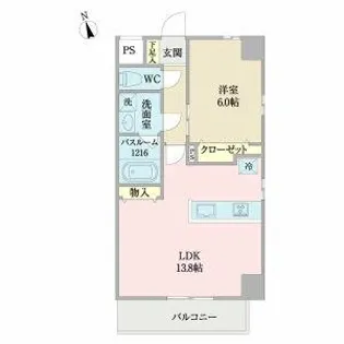 コントレイルりんくう常滑【0211号室】の間取り