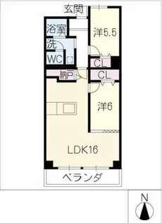 ロイヤルシティ押切【6階】の間取り